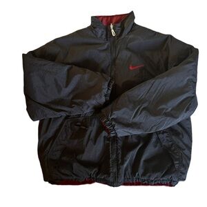 Vintage 1990s Reversible Nike Big Swoosh Puffer Jacket - Men’s Large